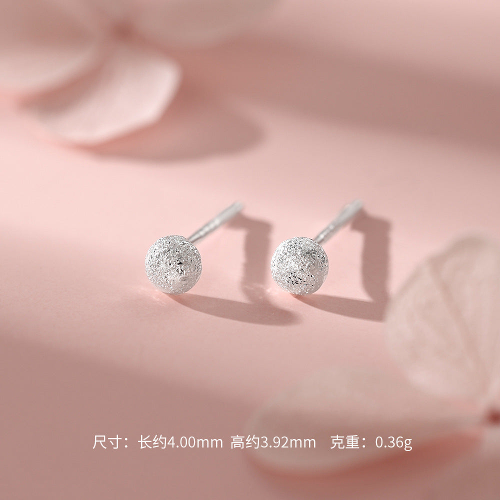 D廠【YC10142E】足銀S999釘砂方形圓形愛心幾何耳釘
 26.10-1