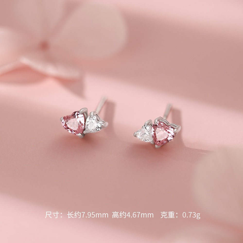 D廠【HE_60055N】 S925純銀雙愛心帕拉伊巴帕帕拉恰耳釘手鍊項鍊
 26.09-4
