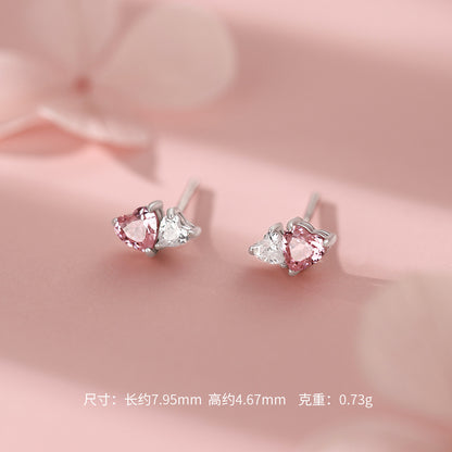 D廠【HE_60055N】 S925純銀雙愛心帕拉伊巴帕帕拉恰耳釘手鍊項鍊
 26.09-4