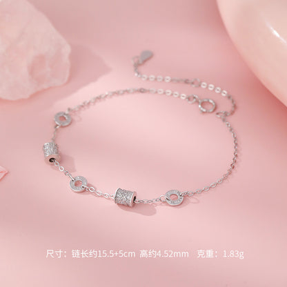 D廠【YC4923SL】足銀S999精緻小蠻腰手鍊女小眾設計高級感百搭輕奢鮮美手鍊
 26.01-1