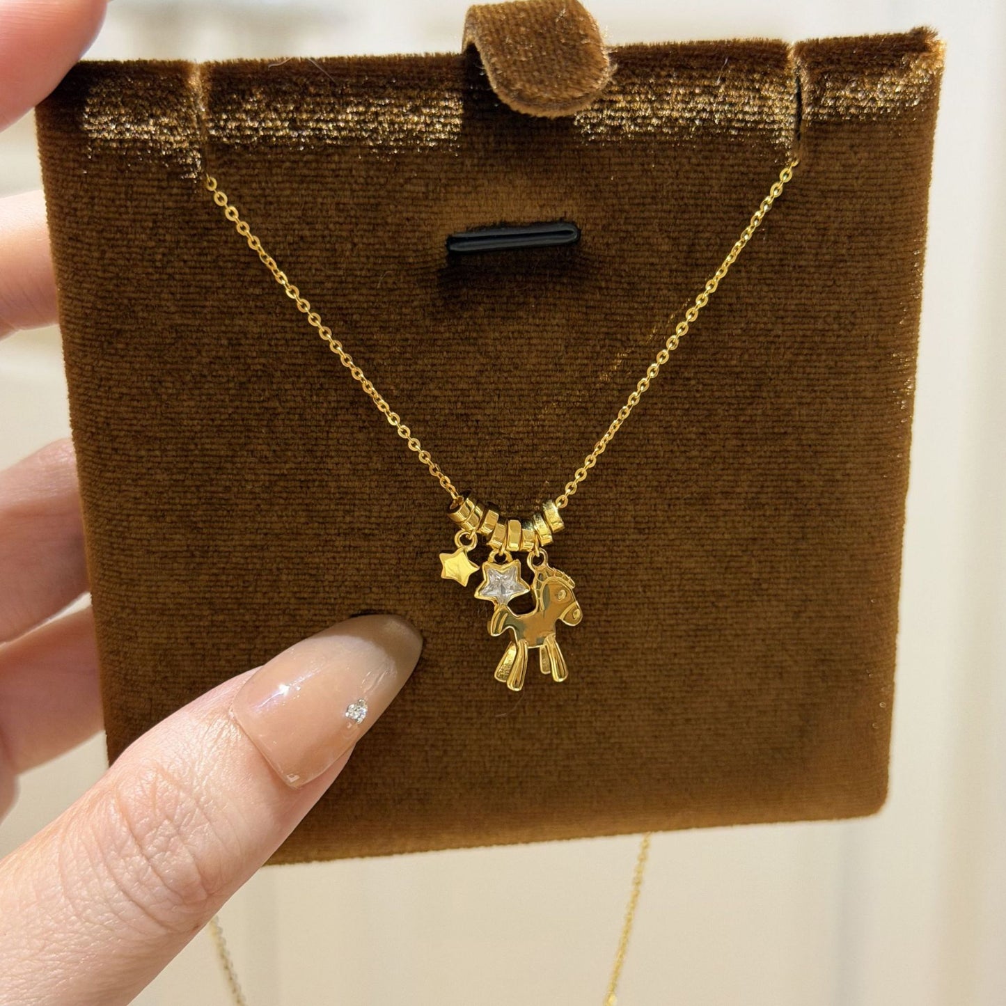 E廠【XDQ0282N】925純銀星野小馬項鍊女小眾設計感本命年鎖骨鍊馬年新款
 25.12-2