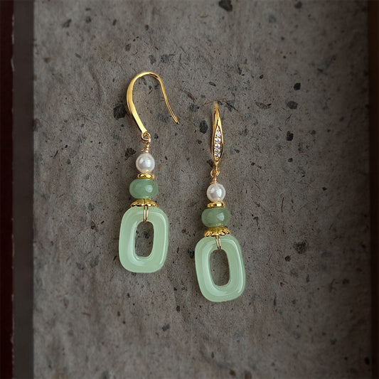 A廠 【4513】原創設計國潮新中式方形幾何手工小眾ins民族風飾品耳環耳環
 26.03-3