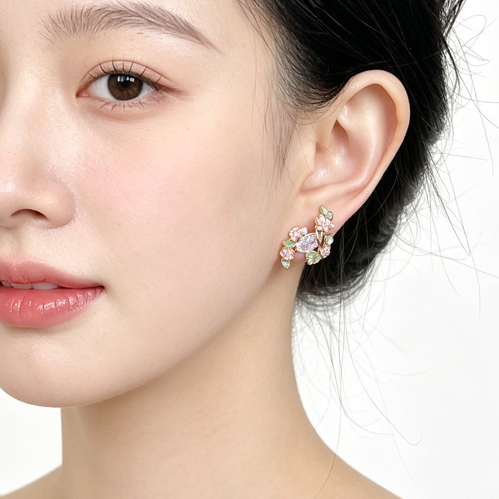 A廠【7557】花海~原始設計清新甜美小眾個性創意優雅氣質買手集合耳飾 耳環女
 26.05-1